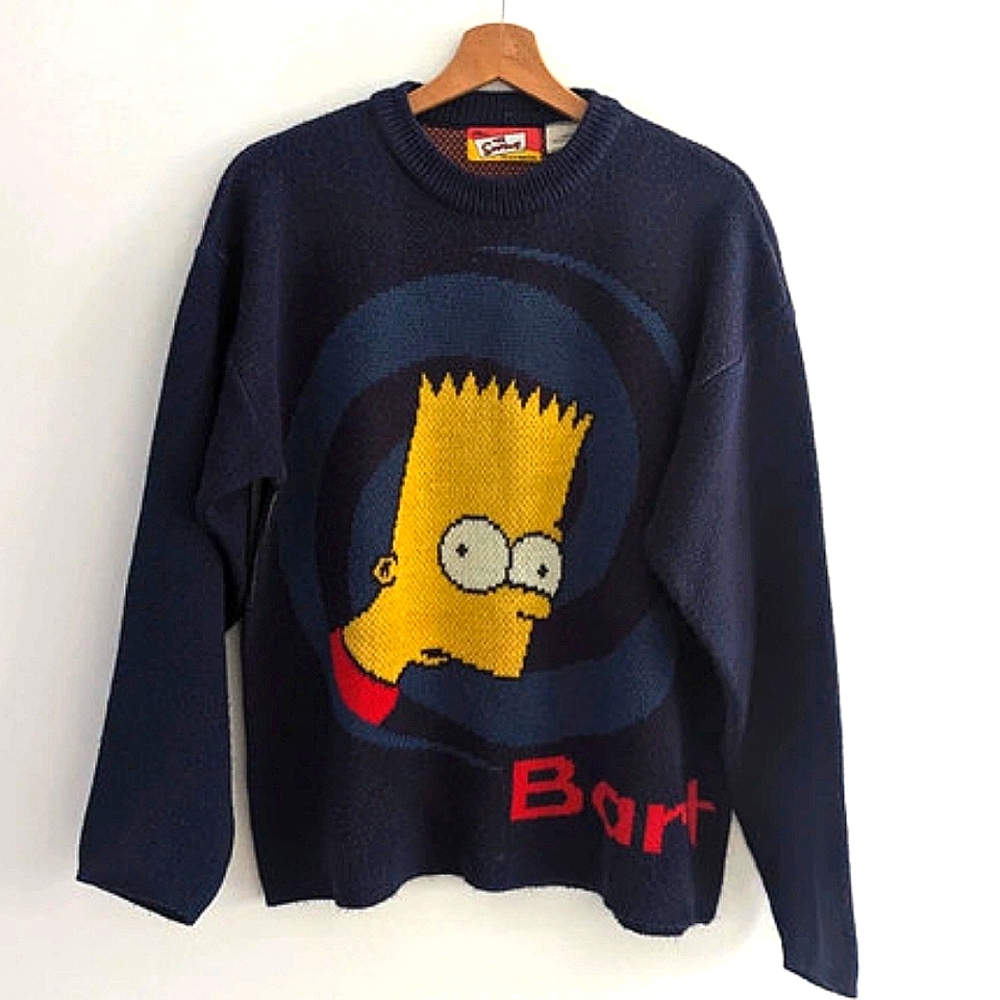Vintage Bart Simpson Knit Sweater Size Medium/Large